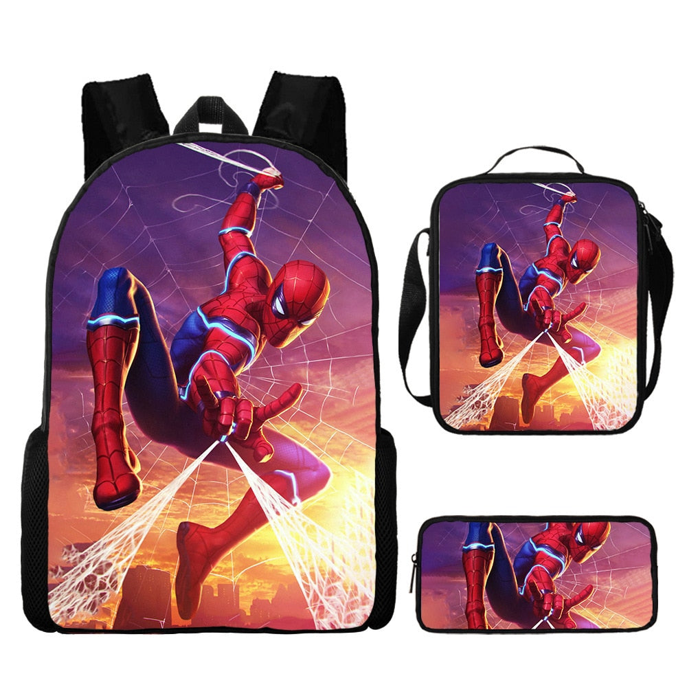 Kit Escolar Homem Aranha: Mochila, Lancheira e Estojo