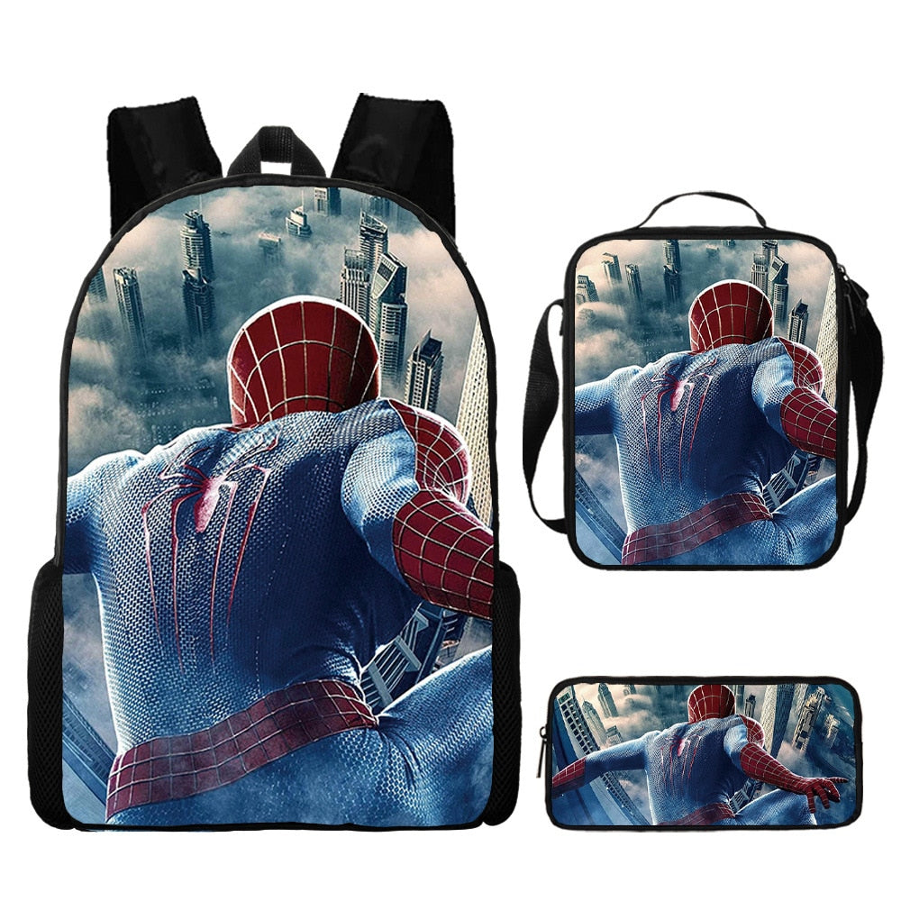 Kit Escolar Homem Aranha: Mochila, Lancheira e Estojo