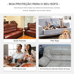 Capa de Sofá Premium Impermeável Bellaluv - Tecido Luxo Jacquard