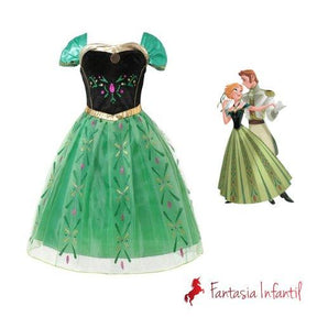 Anna Frozen Luxo  - Fantasia Infantil - Princesas