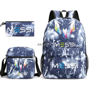 Kit Escolar do M10 Com 3 Peças - Mochila, Bolsa de Ombro e Estojo