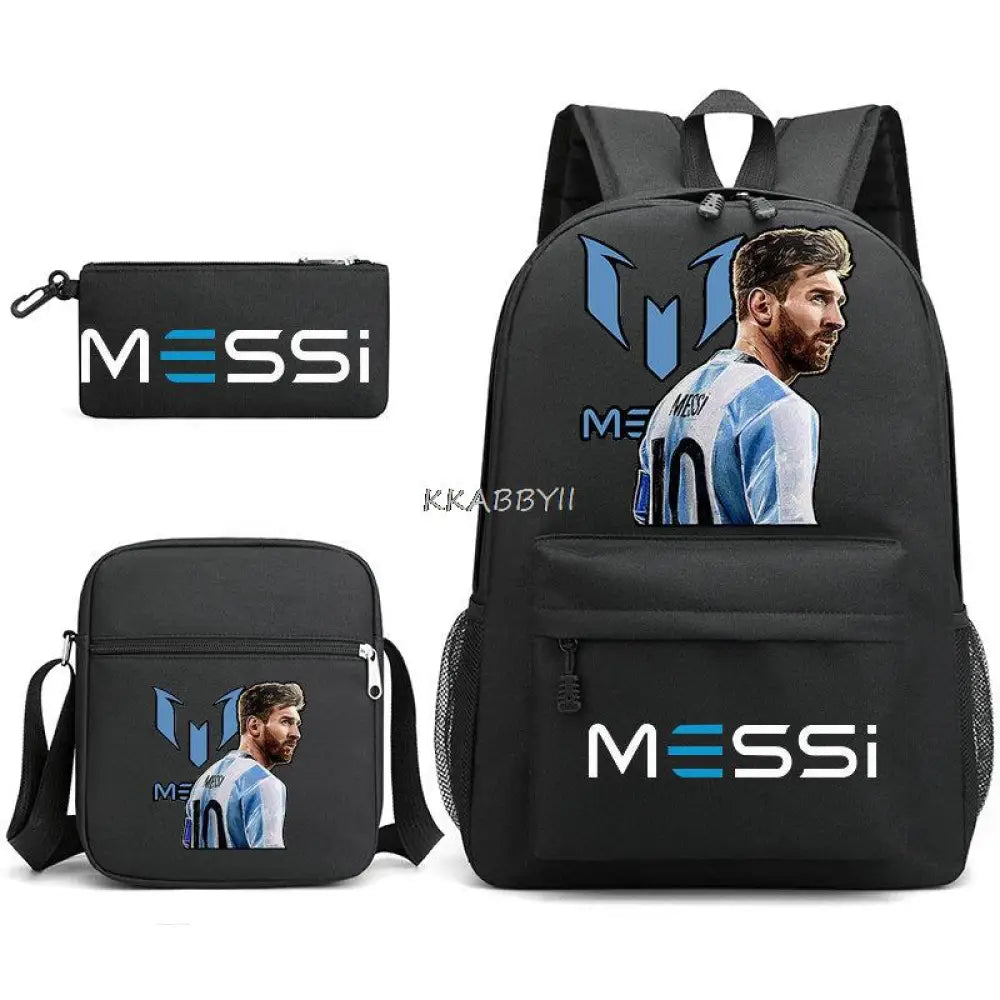 Kit Escolar do M10 Com 3 Peças - Mochila, Bolsa de Ombro e Estojo