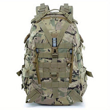 Mochila Tática Camuflada 40L com Sistema Molle e Listra Refletiva