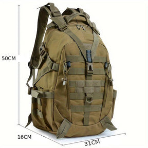 Mochila Tática Camuflada 40L com Sistema Molle e Listra Refletiva