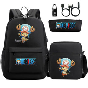 Mochila Escolar Infantil OP com Lancheira e Estojo Kit 3 Peças