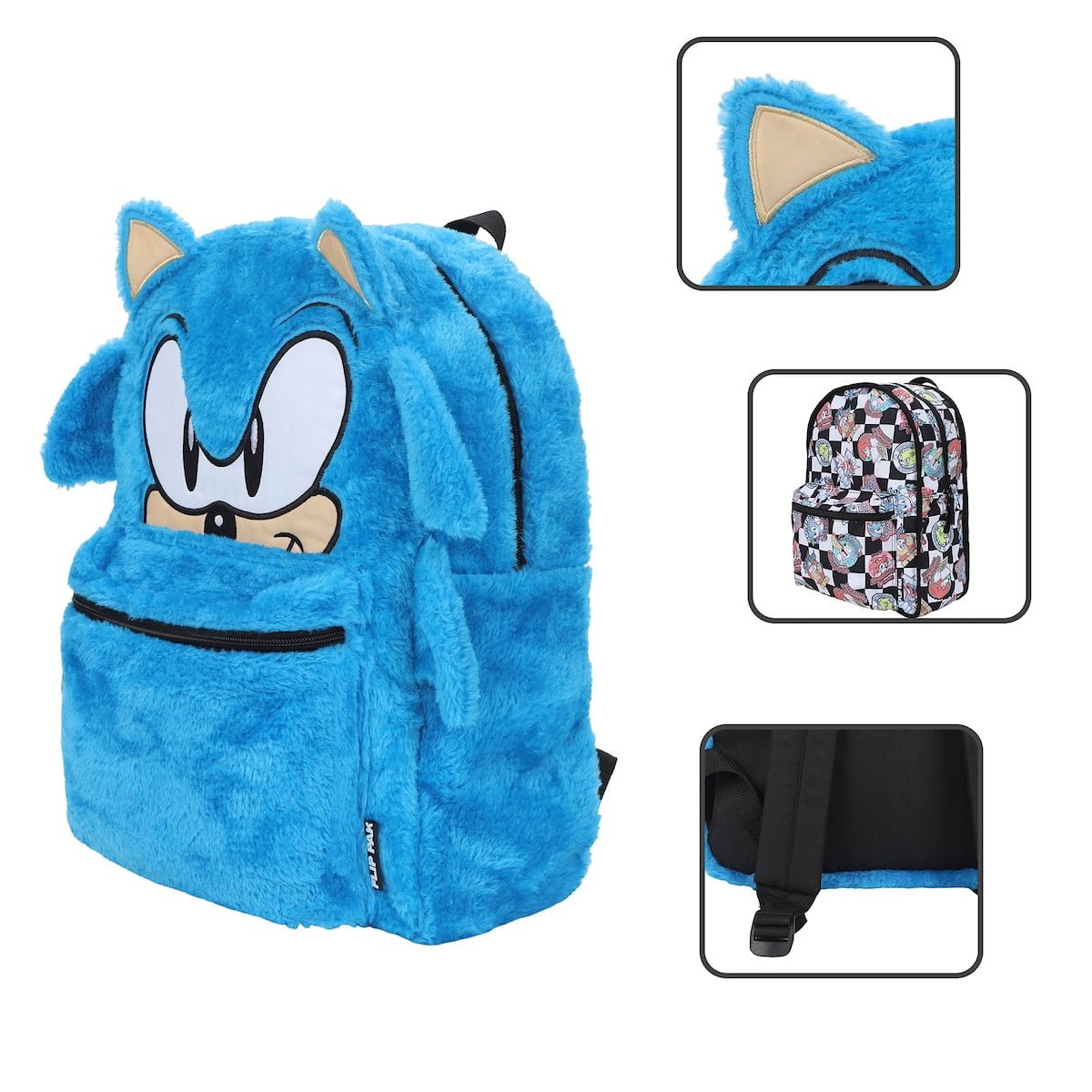 Mochila Escolar Infantil Sonic Reversível