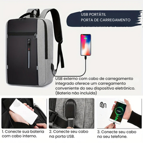 Mochila Executiva para Laptop com Porta USB