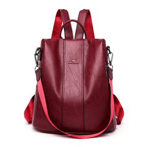 Mochila Feminina Casual em Couro